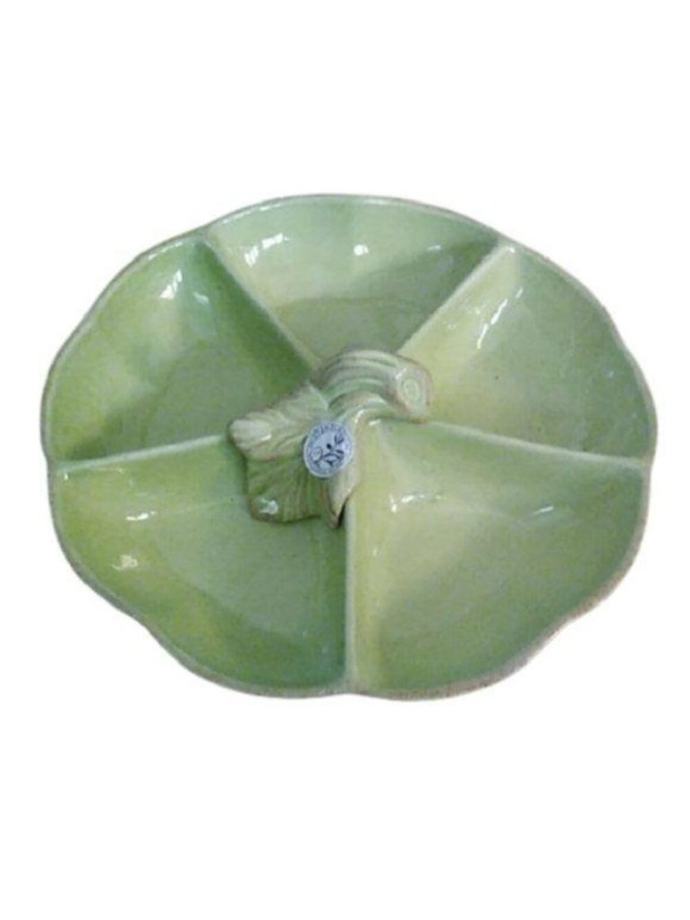 Olfaire Majolica Pumpkin divided service tray